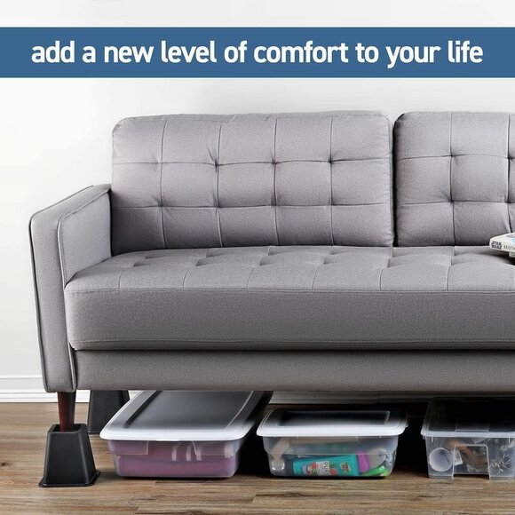 Adjustable Bed Risers - Elevation in 3, 5 or 8 Inch - Heavy Duty Stackable Furni - Picture 6 of 8